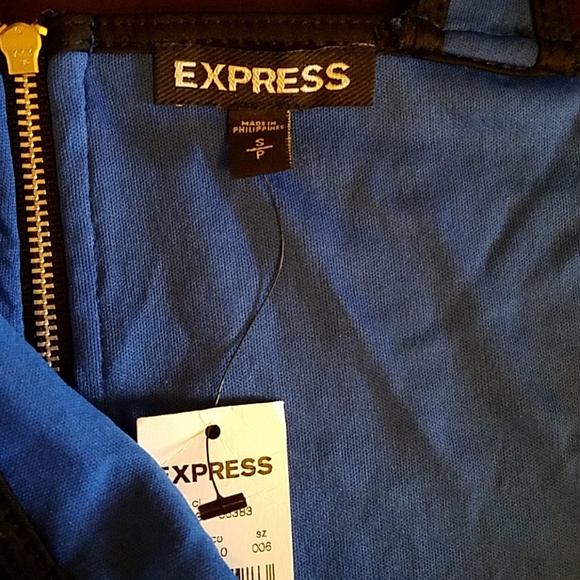 EXPRESS BLUE BLACK TANK TOP ZIP UP SMALL NWT - Picture 7 of 7